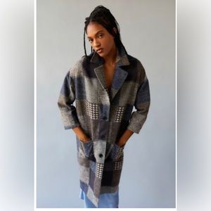 Patchwork Tweed Overcoat